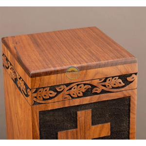 AYAANS Rosewood wooden Hand Carved Wooden Hot Selling cremation Urn <b>Box</b> for Adult Ashes Wholesale Cremation Urns (6X6X11)IN - Product Image 3