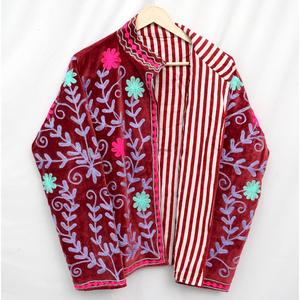 Designer Clothes Velvet Bomber <b>Jacket</b> Embroidery Pattern New <b>Chinese</b> Style Coat Outdoor Wear Reversible Breathable Eco-Friendly - Product Image 3