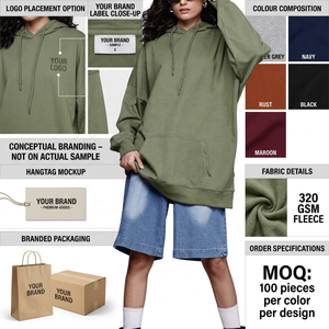 Sudadera con Capucha Gráfica para Mujer, 260 GSM, Felpa de Algodón, Bolsillo Canguro, Logotipo Personalizado, Marca Privada, Venta al Por Mayor - Product Image 5