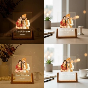 Lampe LED pour couple romantique, lumière de nuit personnalisée avec photo, design artistique inspiré de Ghibli - Product Image 5