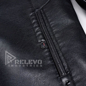 Wholesale Designer Leather <b>Jacket</b> Plus Size <b>Mens</b> Leather <b>Jackets</b> Casual Lightweight Leather <b>Jacket</b> <b>Men</b> Printed Zip-Front <b>Men's</b> - Product Image 6
