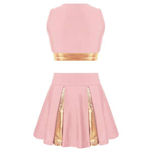 Tenues de cheerleading personnalisées 2026 en gros pour filles et femmes, ensembles de costumes de danse 100 % polyester avec impression par sublimation professionnelle - Product Image 6