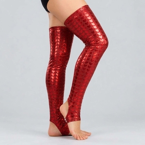 Medias altas hasta el muslo para pole dance para mujer, con agarre seguro, elásticas, cómodas, de cobertura suave y movimiento flexible. - Product Image 1