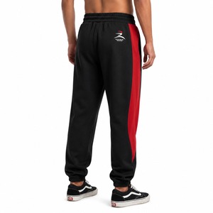 Custom Embroidery Logo Mid Waist Casual Loose Fit Wide Leg Baggy Heavyweight Breathable <b>Canvas</b> Sweatpants 100% Cotton All - Product Image 3