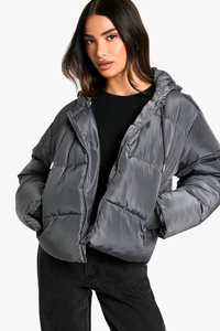 Veste courte matelassée ample pour femme personnalisée pour l'hiver, en toile tricotée respirante, standard 1 pièce - Product Image 4
