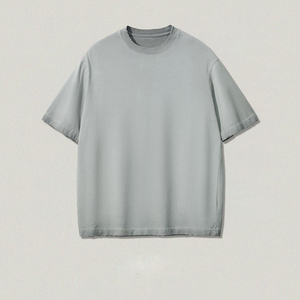 Unisex Acid Wash <b>French</b> Terry T-Shirts 100% Cotton <b>Vintage</b> Streetwear Oversized O-Neck Collar Plain T-Shirts For Men MADE BY HS - Product Image 3