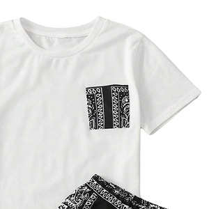 ชุดเซ็ตฤดูร้อนผู้ชาย 2 ชิ้น เสื้อโปโล กางเกงขาสั้น ผ้าเทอร์รี่ แห้งเร็ว ผ้าฝ้าย 100% สไตล์สปอร์ต แคชชวล ลายพิมพ์ แฟชั่นไฮสตรีท - Product Image 3