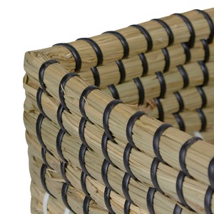 Brown Woven Accent Seagrass <b>Basket</b> Handmade <b>Storage</b> <b>Basket</b> Wholesale eco-friendly Made in Vietnam - Product Image 6