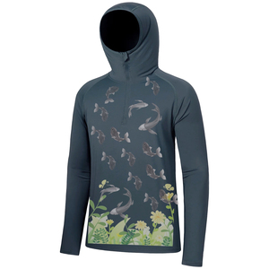Hoodie de pêche personnalisé 100% polyester à manches longues, respirant, pour l'extérieur, avec motif brodé, pour la pêche en hiver - Product Image 3