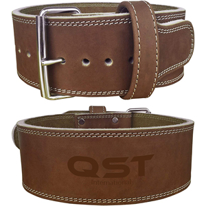 Cinturón de Entrenamiento de Cuero de Vaca de 10 mm, Resistente, Profesional, Antideslizante, para Gimnasio, Levantamiento de Pesas, Entrenamiento Físico, Personalizado - Product Image 1