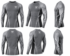 OEM Rashguard de compression à manches longues pour hommes, vêtements de sport pour la gym, avec logo et impression personnalisés - Product Image 6