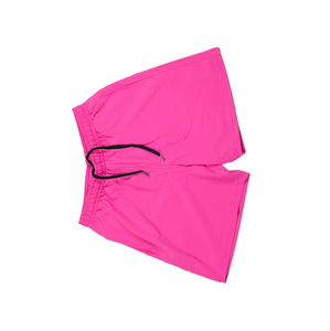 Pantalones Cortos de Béisbol Rosa Intenso para Hombre, Color Sólido, Cintura Elástica con Cordón, Ropa Deportiva Ligera para Béisbol - Product Image 4