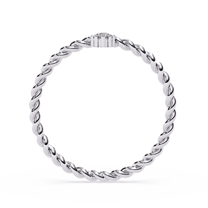 Bague de fiançailles en or blanc avec diamant rond taille brillant, certifié GIA, bijou classique pour femme - Product Image 4
