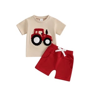 Ensemble 2 pièces pour garçons, best-seller de l'été, qualité supérieure, 100% coton tricoté, marque personnalisée, design personnalisé, imprimé, manches courtes - Product Image 3