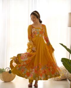 Meilleur prix, robe de soirée élégante et traditionnelle, costume pour femmes, vêtements indiens et pakistanais, dernières tendances, salwar kameez élégant et exclusif - Product Image 1