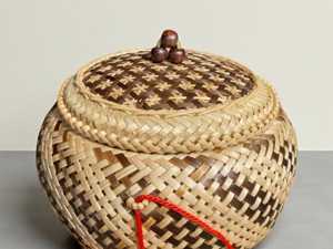 Cesta de bambú natural tejida a mano para arroz glutinoso, forma de calabaza, 6 pulgadas, doble capa, contenedor de alimentos de mimbre, proveedor - Product Image 4