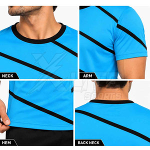 T-shirt de sport slim personnalisé avec logo pour homme, col rond, manches courtes, respirant, écologique, vêtements de sport pour l'entraînement, l'exercice et la course à pied - Product Image 3