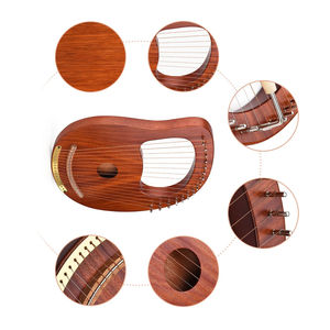 Arpa Irlandesa de Madera de la Mejor Calidad, Instrumento Musical de 16 Cuerdas, en Diferentes Tamaños, Nueva, con Logotipo Personalizado, Arpa Negra - Product Image 4