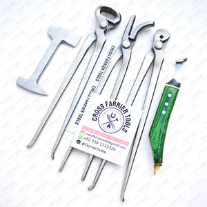 Kits d'outils de maréchal-ferrant en acier inoxydable allemand professionnel couteaux à sabot de tampon pinces de maréchal-ferrant marteaux d'entretien de cheval ensembles d'équitation - Product Image 4