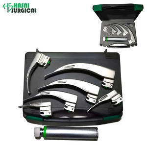 Hojas de Laringoscopio de Fibra Óptica Premium 000,1,2,3,4,5 con Mango Manual de Acero Inoxidable Alemán, Certificación CE, para Diagnóstico ORL - Product Image 1