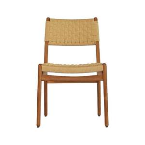 เก้าอี้ทานอาหารไม้สักพรีเมียมพร้อมพนักพิงหวายสานมือ สไตล์โมเดิร์นมินิมอล สำหรับร้านอาหาร - Product Image 1