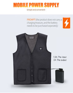 Gilet thermique noir pour femme avec fermeture éclair et poches en polyester - Product Image 5