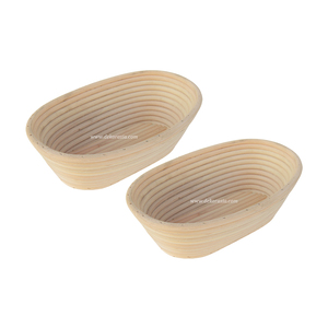 Oval Natural Rattan Eco-Friendly <b>Bread</b> Proofing <b>Basket</b> for Dough Custom Color Customizable Designs Dishwasher Oven Safe Handmade - Product Image 1
