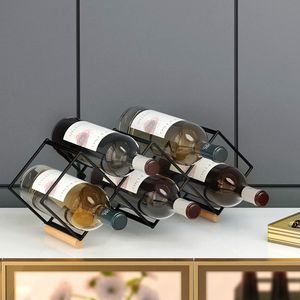 Portabottiglie da Bancone Mecor per 5 Bottiglie, Elegante Espositore da Tavolo per Vini, Supporto per Arredamento Casa e Collezione Bar - Product Image 3