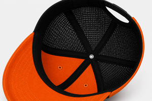 Custom Orange Black Mesh Trucker <b>Cap</b> Adjustable <b>Snapback</b> Baseball Hat 3D Embroidery Outdoor Sports Promotional <b>Cap</b> Wholesale <b>cap</b> - Product Image 4