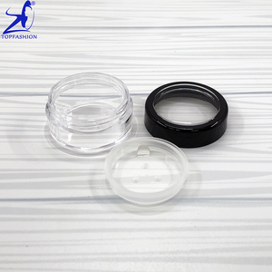 50pcs Empty 10g Black Rim <b>Plastic</b> Window Loose Powder <b>Jars</b> with Pull Tab Seal Sticker Sifter for Cosmetic Skin Care - Product Image 4