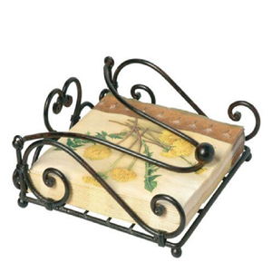 Porte-mouchoirs vertical en métal avec silhouette de feuille de ginkgo noire pour une décoration coordonnée, disponible au prix de gros - Product Image 5