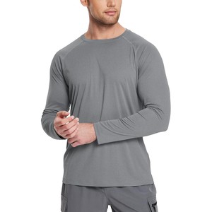 Rashguard unisexe à manches longues couleur pêche anti-UV UPF50+ anti-bactérien respirant séchage rapide polyester écologique pour l'extérieur - Product Image 4