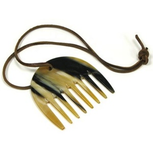 Nuevo diseño 4 ''peine de cuerno de bigote peine de cuerno de buey tallado ecológico gran oferta estilo Animal - Product Image 4