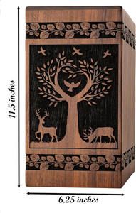 Urnes funéraires en bois pour adultes, urnes de crémation artisanales en bois poli, urnes funéraires à bas prix - Product Image 2