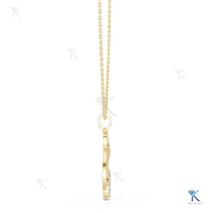 Collier pendentif en or massif 14K 18K avec diamant de laboratoire taille marquise, motif infini, bijou de mariée raffiné pour femme, cadeau de fête - Product Image 6