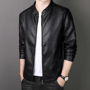 High Quality Custom Fashion <b>Winter</b> Stand Motorcycle <b>Jacket</b> OEM <b>Waterproof</b> Windproof Breathable Wholesale Men's Leather <b>Jackets</b> - Product Image 3