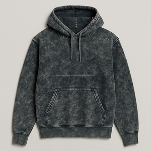 Nouveau style automne-hiver : Sweat-shirt long brodé personnalisé à capuche et quart de zip, coupe ample, écologique, en molleton épais sur le devant - Product Image 5