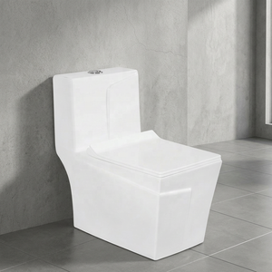 Inodoro de Cerámica Moderno de Una Pieza con Sistema de Doble Descarga y Sifón en P para Proyectos Residenciales y Comerciales - Product Image 6