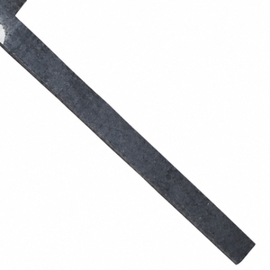 Hoja de cuchillo curva negra y plateada con espiga larga y estrecha, filo pulido para la creación de mangos personalizados y trabajos de bricolaje. - Product Image 2