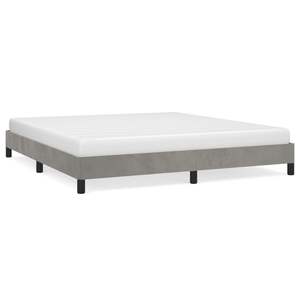 Cadre de lit en velours gris clair California King sans matelas, produit rembourré - Product Image 2