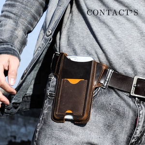 Men Leather Phone Holster Universal Case Waist <strong>Bag</strong> Purse with Belt Hole for 6.7inch <strong>Smartphone</strong> - Product Image 3