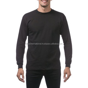 Logo personnalisé imprimé 100% coton T-Shirt à manches longues pour hommes et femmes Tissu tricoté de haute qualité - Product Image 3