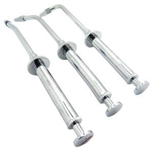 Pistolet à amalgame dentaire manuel réutilisable en acier inoxydable, instrument de remplissage incurvé, poignée moletée argentée, Classe I - Product Image 6