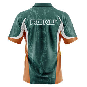 Vente en gros de tissu de maillot de sport à motif solide imprimé par sublimation personnalisé pour hommes et femmes OEM/ODM pour polos - Product Image 2