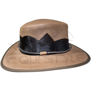 Sombrero Vaquero de Cuero Vacuno Estilo Occidental, Moda Americana, Casual, para Viajes y Actividades al Aire Libre, con Logotipo Personalizado - Product Image 2