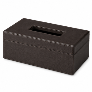 Boîte à mouchoirs en cuir de luxe avec logo personnalisé, rectangulaire, étanche, distributeur de serviettes en papier pour bureau de direction - Product Image 1