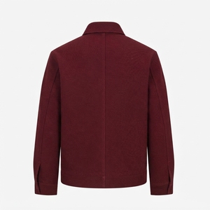 Chaqueta Cortavientos Varsity para Hombre, con Capucha, Forro de Lona y Felpa, Chaqueta Casual de Invierno, Color Sólido, Personalizable, Venta al Por Mayor, OEM - Product Image 4