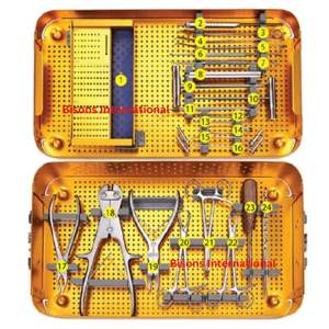 BISONS - Juego de Instrumentos Quirúrgicos Manuales de Acero Inoxidable, Kit de Instrumentos Ortopédicos y Maxilofaciales - Product Image 1