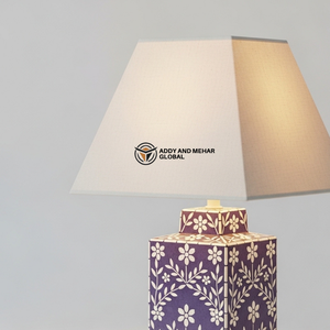 Modern Bone Inlay <b>Table</b> <b>Lantern</b> Geometric Floral Nightstand Light Premium Handicraft Decorative Accent <b>Lamp</b> for Living Room - Product Image 6