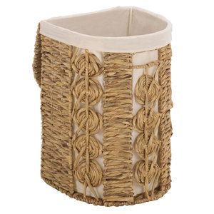 Panier de rangement en jacinthe d'eau tressé à la main avec doublure, organisateur domestique, panier à linge et à jouets en tissu naturel, durable, vente en gros B2B OEM - Product Image 1